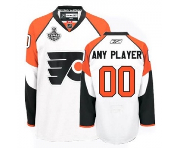 Customized Philadelphia Flyers Jersey White Road Man With Stanley Cup Finals