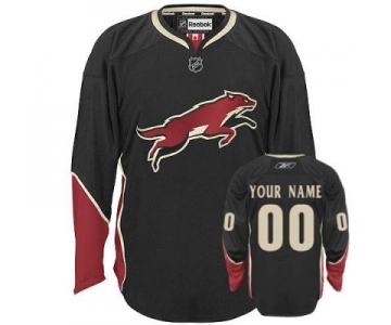 Customized Phoenix Coyotes Jersey Black Third Man Hockey