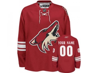 Customized Phoenix Coyotes Jersey Red Home Man Hockey