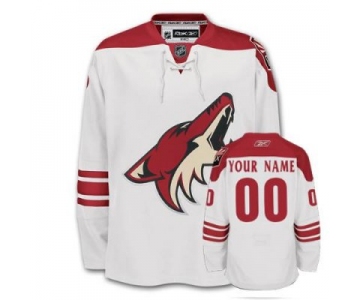 Customized Phoenix Coyotes Jersey White Away Man Hockey