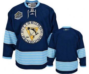 Customized Pittsburgh Penguins Jersey Dark Blue 2011 Winter Classic Man Hockey