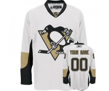 Customized Pittsburgh Penguins Jersey White Road Man Hockey