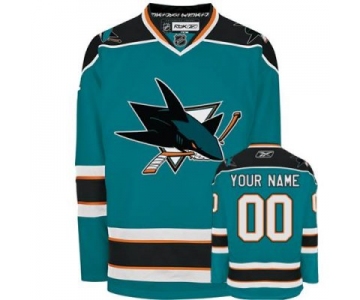 Customized San Jose Sharks Jersey Blue Home Man Hockey