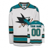 Customized San Jose Sharks Jersey White Away Man Hockey