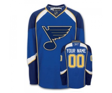 Customized St Louis Blues Jersey Blue Home Man Hockey