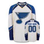 Customized St Louis Blues Jersey White Away Man Hockey