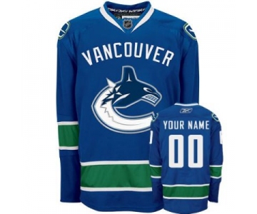 Customized Vancouver Canucks Jersey Blue Home Man Hockey