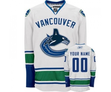 Customized Vancouver Canucks Jersey White Road Man Hockey