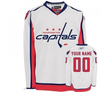 Customized Washington Capitals Jersey White Road Man Hockey