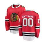 Men Chicago Blackhawks Customized Fanatics Branded Red Home Breakaway NHL Jersey