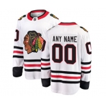 Men Chicago Blackhawks Customized Fanatics Branded White Away Breakaway NHL Jersey