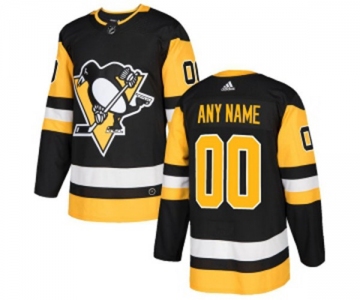 Men's Adidas Pittsburgh Penguins Customized Premier Black Home NHL Jersey