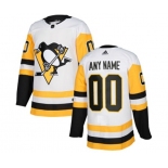 Men's Adidas Pittsburgh Penguins Customized Premier White Away NHL Jersey