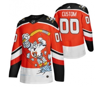 Men's Anaheim Ducks Custom Red 2020-21 Alternate Authentic Player Hockey Jersey