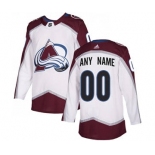 Men's Avalanche Personalized White Road Hockey Jersey