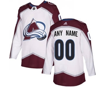 Men's Avalanche Personalized White Road Hockey Jersey