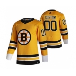 Men's Boston Bruins Custom Yellow 2020-21 Alternate Authentic Player Hockey Jersey