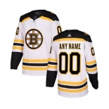 Men's Bruins Personalized White Road Hockey Jersey