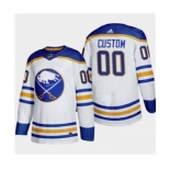 Men's Buffalo Sabres Custom 2020-21 Away Authentic Player Stitched Hockey Jersey White