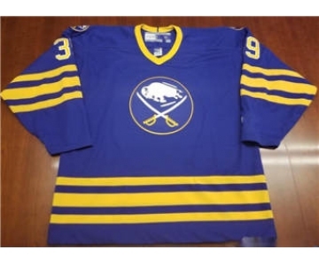 Men's Buffalo Sabres Custom Blue CCM Throwback Stitched Hockey Jersey