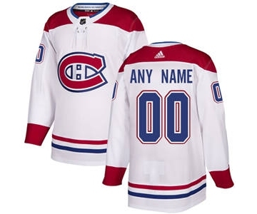 Men's Canadiens Personalized White Road Hockey Jersey