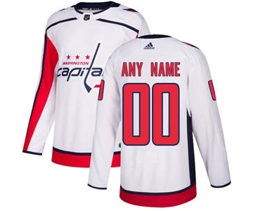 Men's Capitals Personalized White Road Hockey Jersey