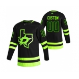 Men's Dallas Stars Custom Black 2020-21 Alternate Authentic Player Hockey Jersey