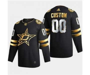 Men's Dallas Stars Custom Black Golden Edition Limited Stitched Hockey Jersey