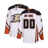 Men's Ducks Personalized White Road Hockey Jersey