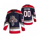 Men's Florida Panthers Custom Black 2020-21 Alternate Authentic Player Hockey Jersey