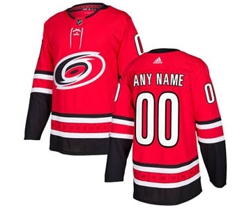 Men's Hurricanes Personalized Red Home Hockey Jersey