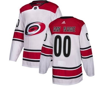 Men's Hurricanes Personalized White Road Hockey Jersey