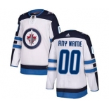 Men's Jets Personalized White Road Hockey Jersey