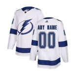 Men's Lightning Personalized White Road Hockey Jersey