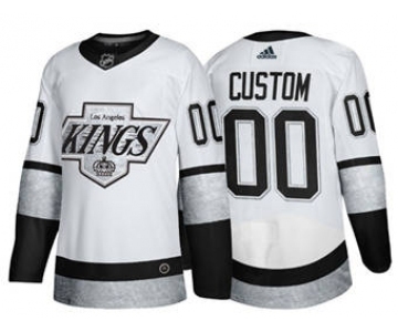 Men's Los Angeles Kings Active Player Custom White Throwback Stitched Hockey Jersey