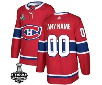 Men's Montreal Canadiens Active Player Custom 2021 Red Stanley Cup Finals Stitched Hockey Jersey