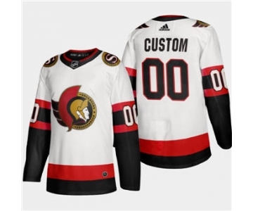 Men's Ottawa Senators Custom 2020-21 Authentic Player Away Stitched Hockey Jersey White