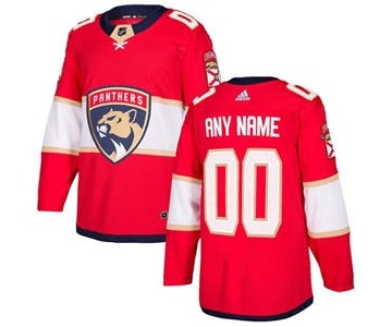 Men's Panthers Personalized Red Home Hockey Jersey