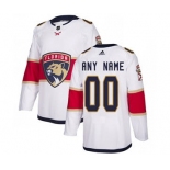 Men's Panthers Personalized White Road Hockey Jersey