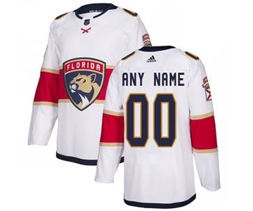 Men's Panthers Personalized White Road Hockey Jersey