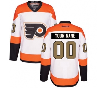 Men's Philadelphia Flyers Reebok White 3rd Premier Hockey Custom Jersey