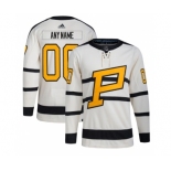 Men's Pittsburgh Penguins Custom Cream 2023 Winter Classic Stitched Jersey