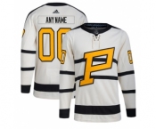 Men's Pittsburgh Penguins Custom Cream 2023 Winter Classic Stitched Jersey