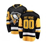 Men's Pittsburgh Penguins Customized Fanatics Branded Black Home Breakaway NHL Jersey