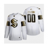 Men's Seattle Kraken Custom White Golden Edition Limited Stitched Hockey Jersey