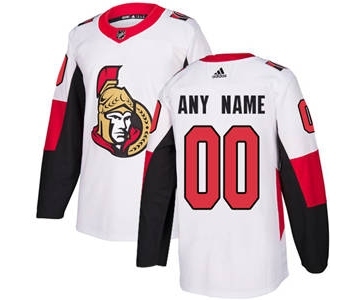 Men's Senators Personalized White Road Hockey Jersey