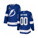 Men's Tampa Bay Lightning Active Player Custom 2021 Blue Stanley Cup Champions Stitched Hockey Jersey