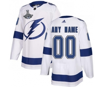 Men's Tampa Bay Lightning Active Player Custom 2021 White Stanley Cup Champions Stitched Hockey Jersey