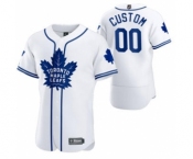 Men's Toronto Maple Leafs Custom 2020 Hockey x Baseball Crossover Edition Baseball Jersey White