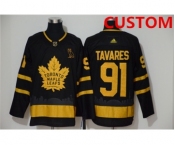 Men's Toronto Maple Leafs Custom Black Golden City Edition Stitched NHL Jersey